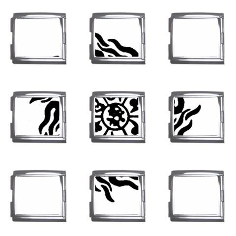 OMPH B&W Mega Link Italian Charm (9 pack) from ArtsNow.com Front