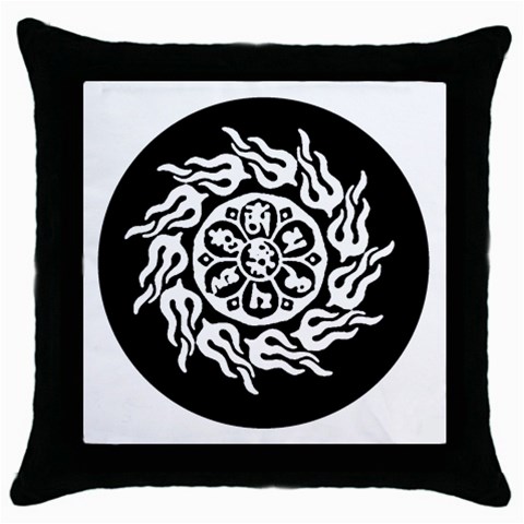 OMPH W&B Throw Pillow Case (Black) from ArtsNow.com Front