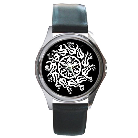 OMPH W&B Round Metal Watch from ArtsNow.com Front