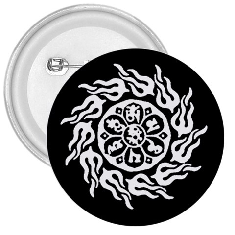 OMPH W&B 3  Button from ArtsNow.com Front