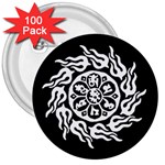 OMPH W&B 3  Button (100 pack)