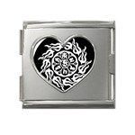 OMPH W&B Mega Link Heart Italian Charm (18mm)