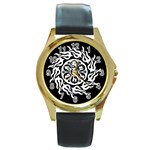 OMPH W&B Round Gold Metal Watch