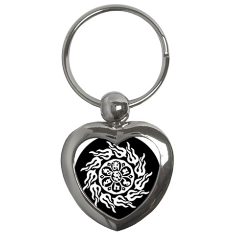 OMPH W&B Key Chain (Heart) from ArtsNow.com Front