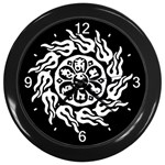 OMPH W&B Wall Clock (Black with 4 white numbers)