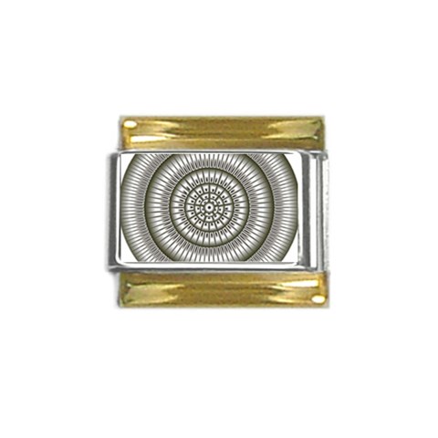 Mentalism Gold Trim Italian Charm (9mm) from ArtsNow.com Front