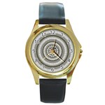 Mentalism Round Gold Metal Watch