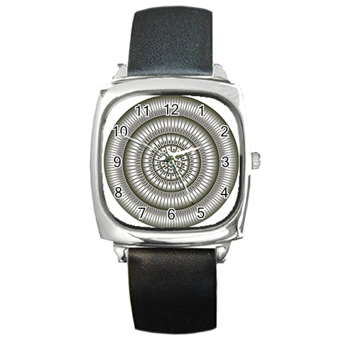 Mentalism Square Metal Watch from ArtsNow.com Front