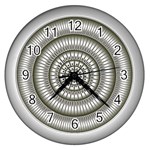 Mentalism Wall Clock (Silver with 12 black numbers)