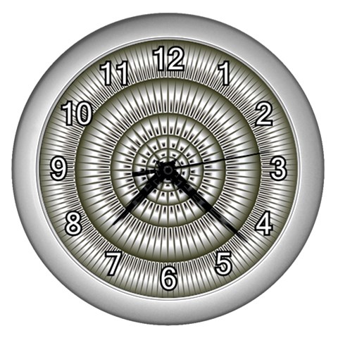 Mentalism Wall Clock (Silver with 12 white numbers) from ArtsNow.com Front