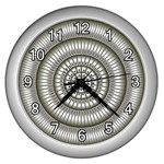 Mentalism Wall Clock (Silver with 12 white numbers)