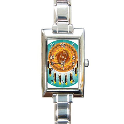 Cheyenne Rectangular Italian Charm Watch from ArtsNow.com Front