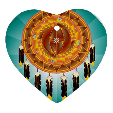 Cheyenne Ornament (Heart) from ArtsNow.com Front