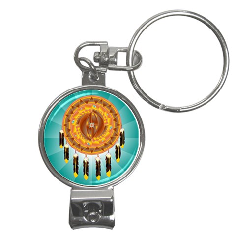 Cheyenne Nail Clippers Key Chain from ArtsNow.com Front