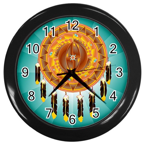 Cheyenne  Wall Clock (Black with 12 black numbers) from ArtsNow.com Front