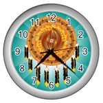 Cheyenne  Wall Clock (Silver with 12 black numbers)