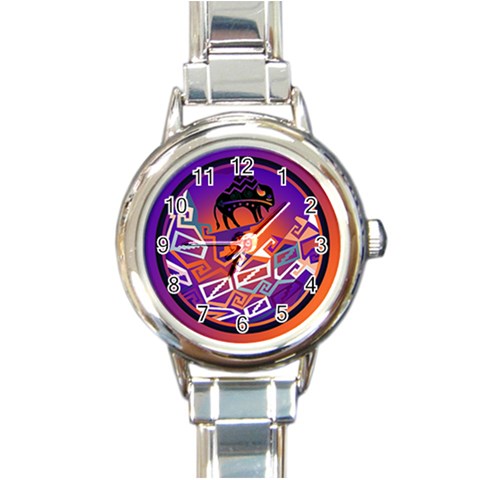 Comanche Round Italian Charm Watch from ArtsNow.com Front