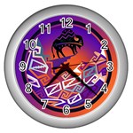 Comanche Wall Clock (Silver with 12 black numbers)