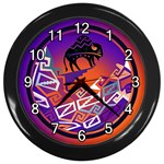 Comanche Wall Clock (Black with 12 white numbers)