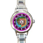 Mayan Round Italian Charm Watch