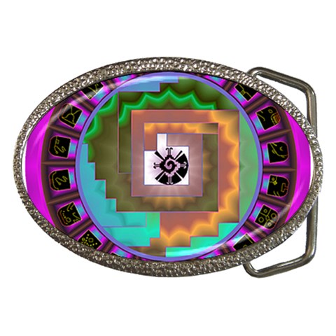 Mayan Belt Buckle from ArtsNow.com Front