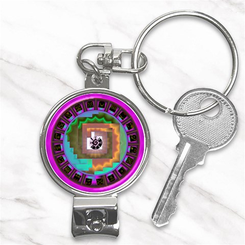 Mayan Nail Clippers Key Chain from ArtsNow.com Front