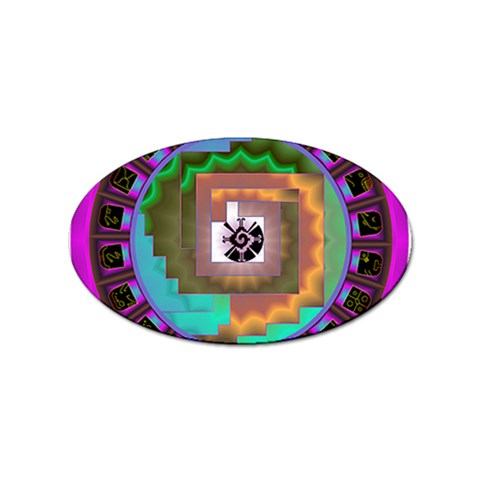 Mayan Sticker (Oval) from ArtsNow.com Front