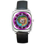 Mayan Square Metal Watch