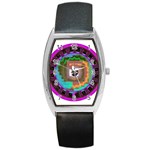 Mayan Barrel Style Metal Watch