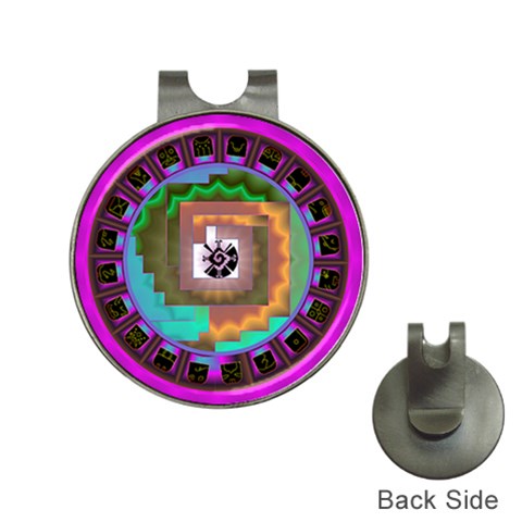 Mayan Golf Ball Marker Hat Clip from ArtsNow.com Front