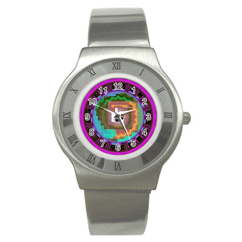 Mayan Stainless Steel Watch from ArtsNow.com Front