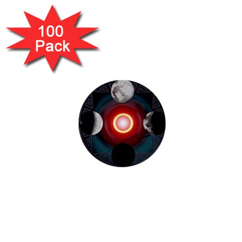 4 Moons 1  Mini Button (100 pack)  from ArtsNow.com Front