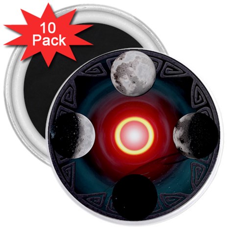 4 Moons 3  Magnet (10 pack) from ArtsNow.com Front