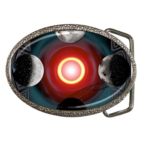 4 Moons Belt Buckle from ArtsNow.com Front