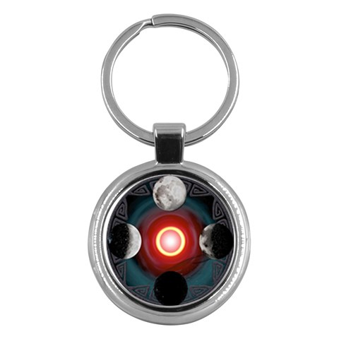 4 Moons Key Chain (Round) from ArtsNow.com Front