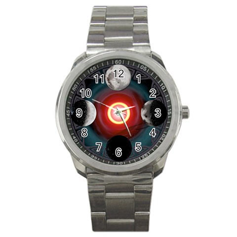 4 Moons Sport Metal Watch from ArtsNow.com Front