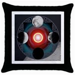 4 Moons Throw Pillow Case (Black)