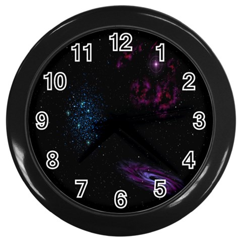 Galaxy Wall Clock (Black) from ArtsNow.com Front