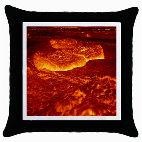 Lava Throw Pillow Case (Black) from ArtsNow.com Front