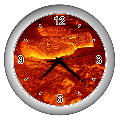 Lava Wall Clock (Silver) from ArtsNow.com Front