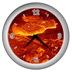 Lava Wall Clock (Silver)