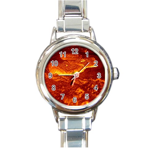 Lava Round Italian Charm Watch from ArtsNow.com Front