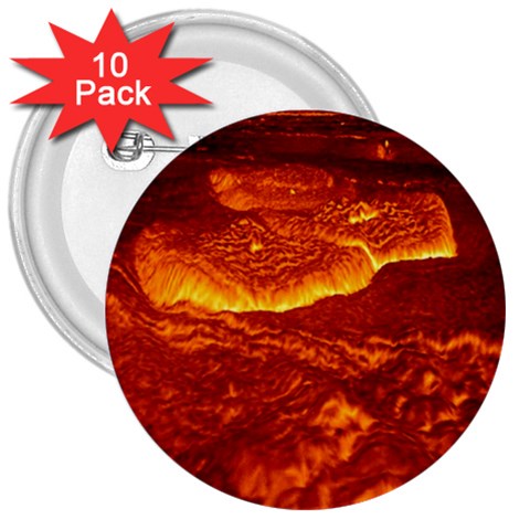 Lava 3  Button (10 pack) from ArtsNow.com Front