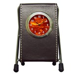 Lava Pen Holder Desk Clock