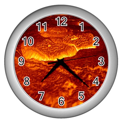 Lava Wall Clock (Silver) from ArtsNow.com Front