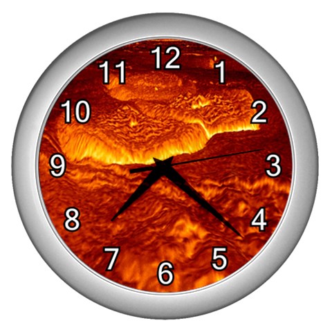 Lava Wall Clock (Silver) from ArtsNow.com Front