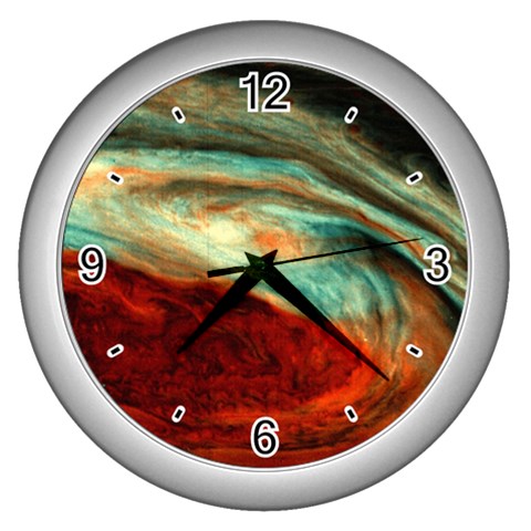 Nebula 1 Wall Clock (Silver) from ArtsNow.com Front