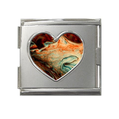 Nebula3 Mega Link Heart Italian Charm (18mm) from ArtsNow.com Front