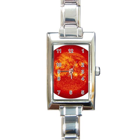 Sun Rectangular Italian Charm Watch from ArtsNow.com Front