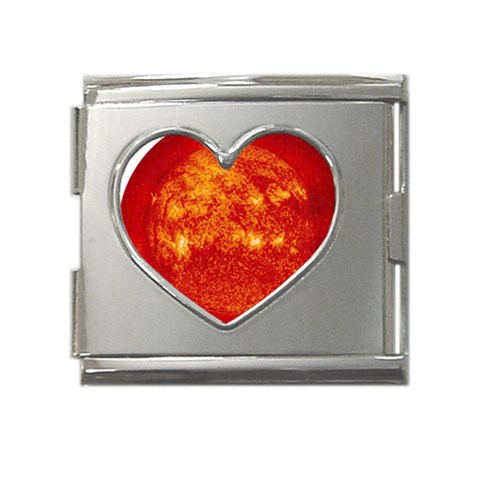 Sun Mega Link Heart Italian Charm (18mm) from ArtsNow.com Front